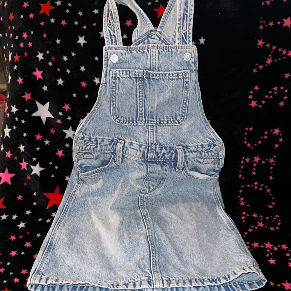 Denim overall dress worn once, excellent condition